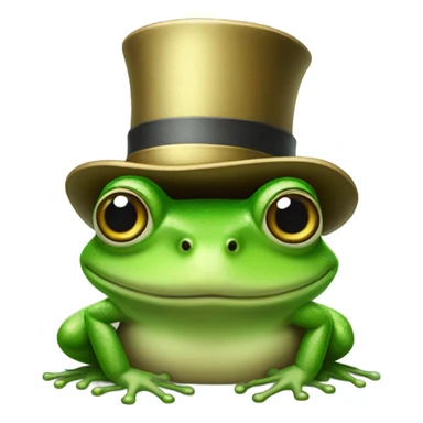 Frog with a top hat  sticker