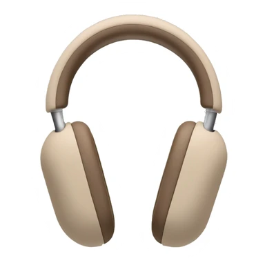 Beige coloured AirPod max headphones no human  sticker