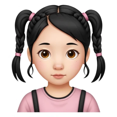 Chinese girl with pig tails sticker