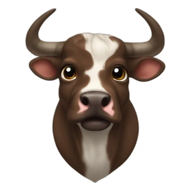 BRINDLE  BULL LONG STRAIGHT HORNS HAPPY sticker