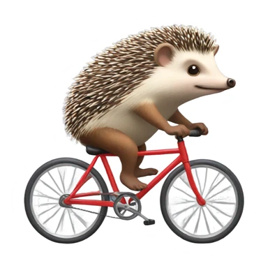 Hedgehog riding a bicycle sticker