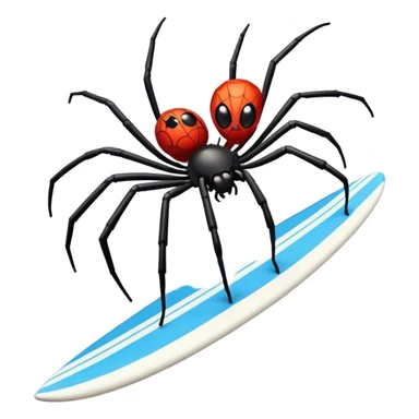A spider that’s surfing sticker