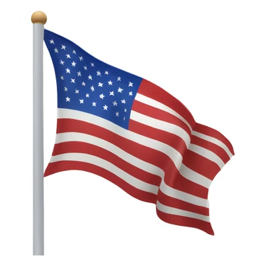American flag waving sticker