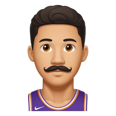 devin booker with mustache sticker