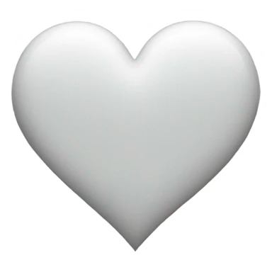 White heart outline  sticker