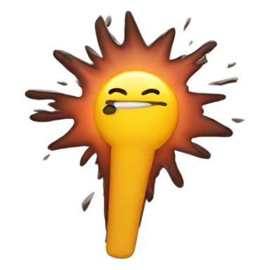 Collision emoji with the word pop sticker