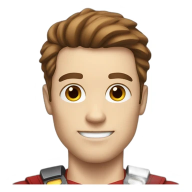 Superhero guy, white skin, brown hair sticker