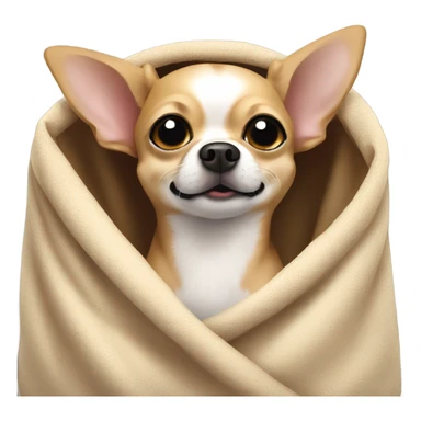 chihuahua in the blanket sticker