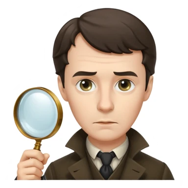 sherlock holmes holding magnifying glass sticker