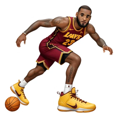 Lebron james With Massive feet sticker