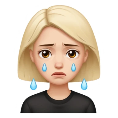 woman both sad and angry sticker