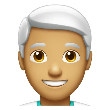 Surgeon face smiling lightly tanned, young sticker