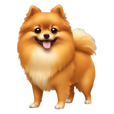 Orange pomeranian sticker