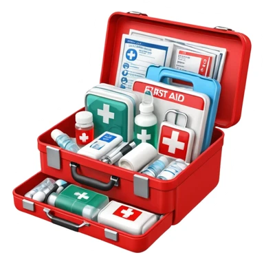 First Aid toolbox for hiking sticker