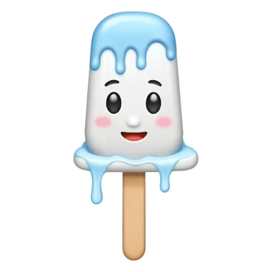 Melting white popsicle  sticker