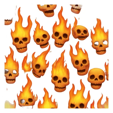 Flaming skulls  sticker
