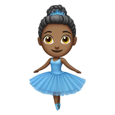 A ballerina in a blue tutu sticker