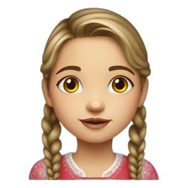 Ukrainian girl with paints sticker