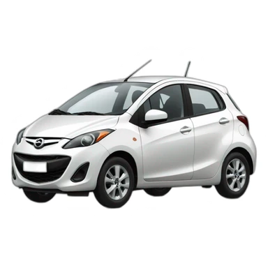 White mazda 2 hatchback sticker