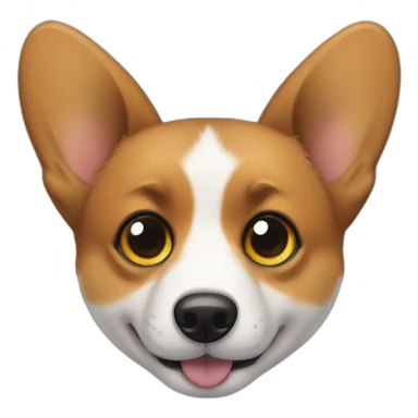 Black corgi wrinckle eye sticker