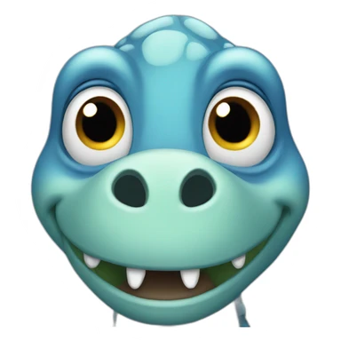 blue dinosaur sticker