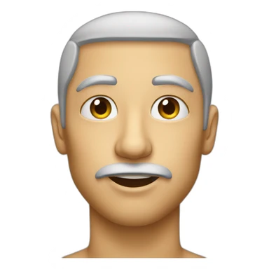 Raised eyebrows line mouth emoji sticker