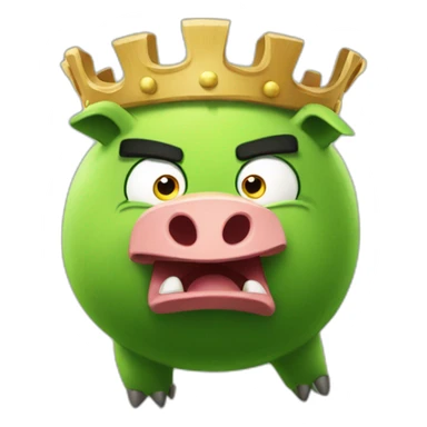 The green king pig from Angry Birds sticker