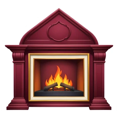 fireplace mantle burgundy sticker