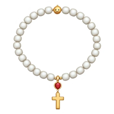 prayer bead white  sticker