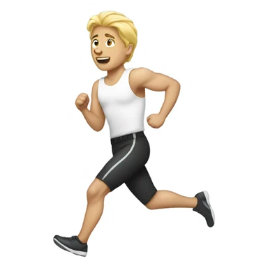 Man running with blonde hair sticker