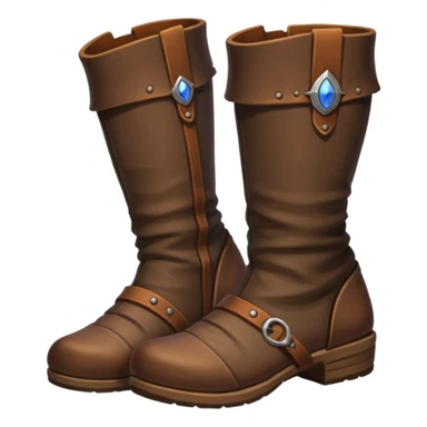 medievil boots, simple fantasy adveture boots, female, no laces sticker