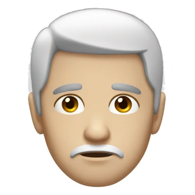 sad man, black hair, white skin sticker