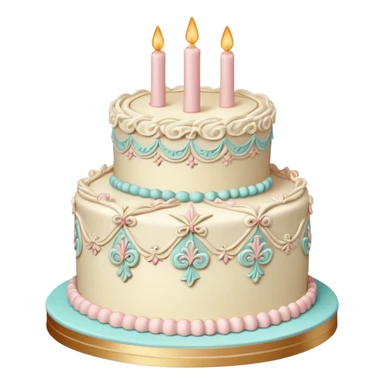 Vintage Cake Lambeth Decoration sticker