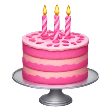 Pink birthday cake sticker