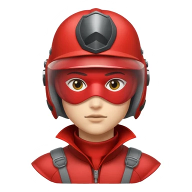 redhood with helmet and visor sticker