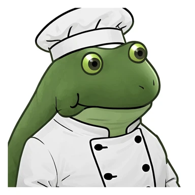 bufo in a chef coat sticker