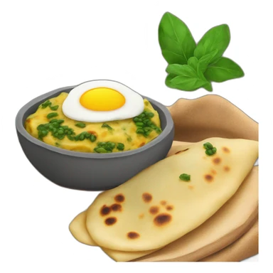 Aloo methi with roti sticker