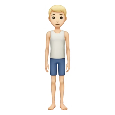 full body very skinny male figure standing sticker
