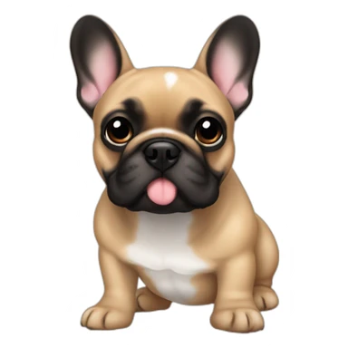Lovely French bulldog light brown and black sticker