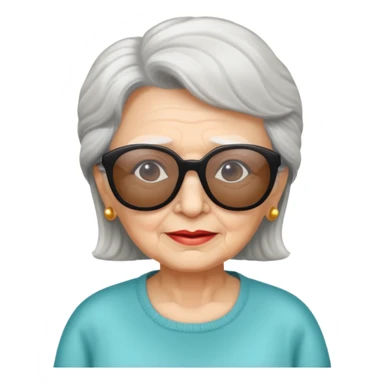 Grandma with sunglasses  sticker