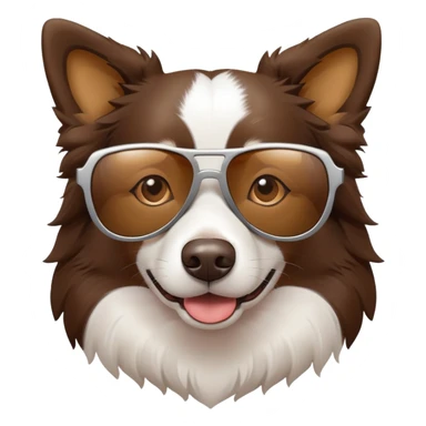 border collie wearing sunglasses sticker