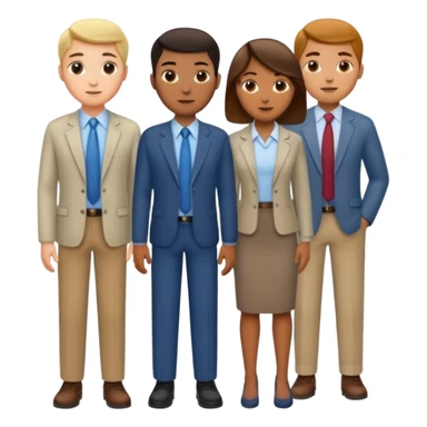 personas oficinistas con ropa normal sticker