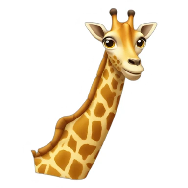 Une girafe qui glisse sticker