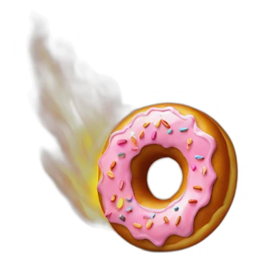 Donuts in fire  sticker