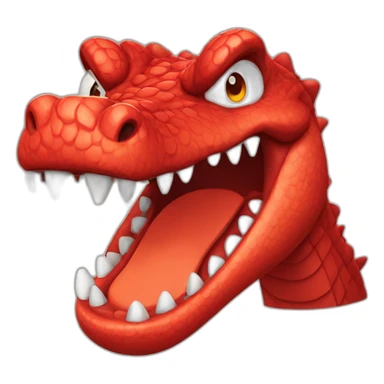 red crocodile angry sticker