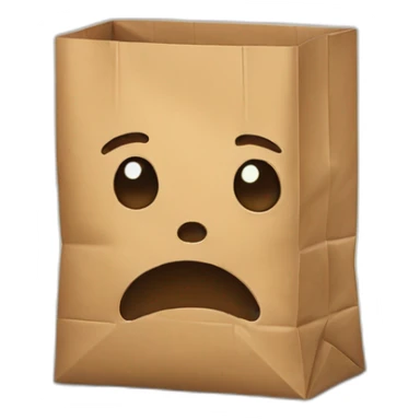 sad paper bag sticker