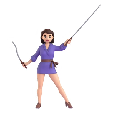 woman raising a whip sticker