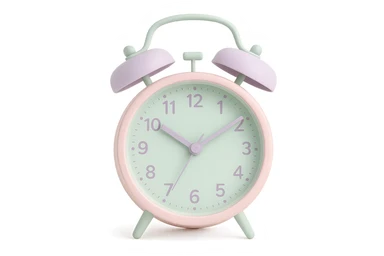 aesthetic pastel alarm clock sticker