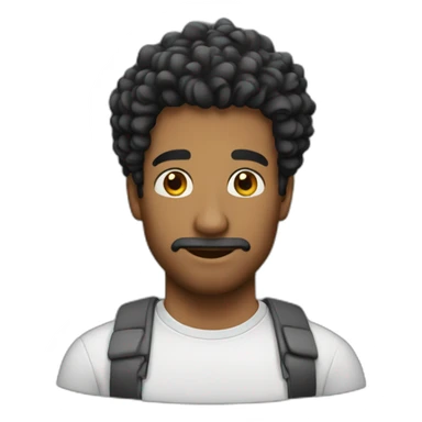 Hombre pelo rizado sticker