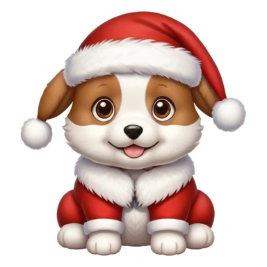 Un perrito con traje de Navidad sticker